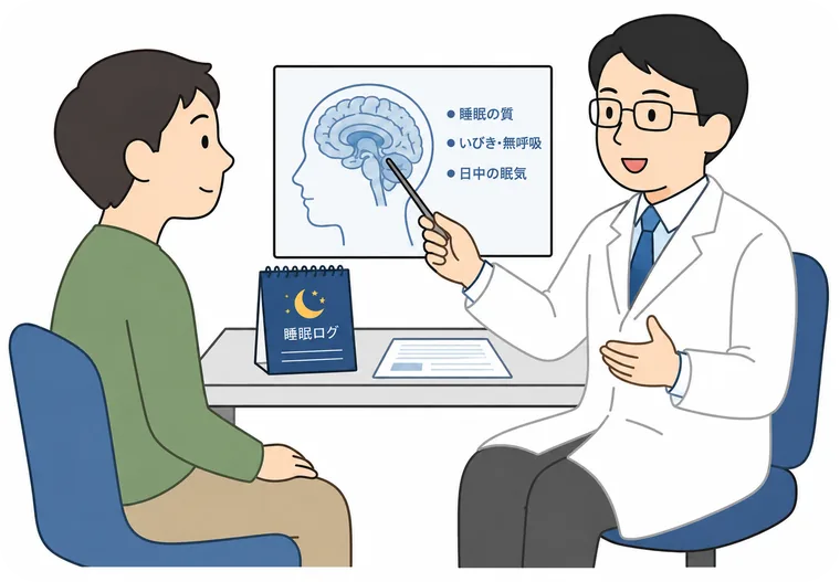 医師と患者が相談しているイラスト